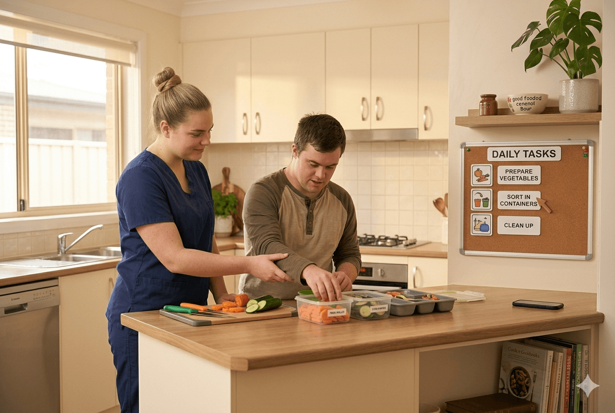 NAA support worker with intellectual disability participant